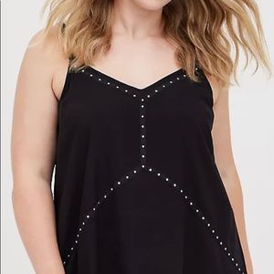 Torrid Black Challis Studded Swing Cami